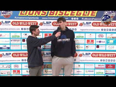 PRESS ROOM Lions Bisceglie-Taranto: Armando Verazzo