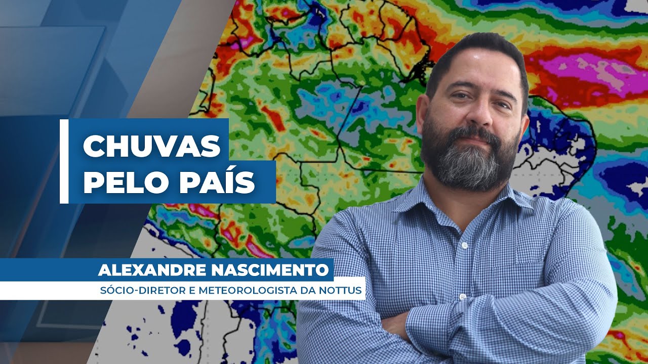 With the exception of RS and part of the northeast, rain occurs throughout Brazil