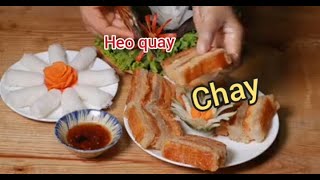 Làm heo quay Chay da giòn rụm