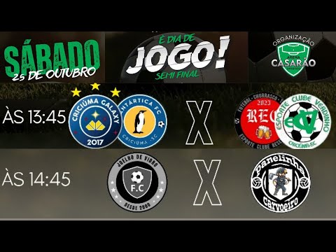 SEMIFINAL ARENA CASARÃO-CRICIUMA GALAXY/ANTARTICA FC X RESENHA/VERDINHO -JOELHO DE VIDRO X PANELINHA