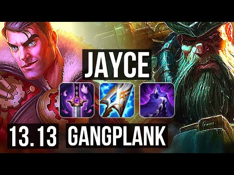JAYCE vs GANGPLANK (TOP) | 1.8M mastery, 900+ games, Legendary, 10/2/2 | NA Master | 13.13