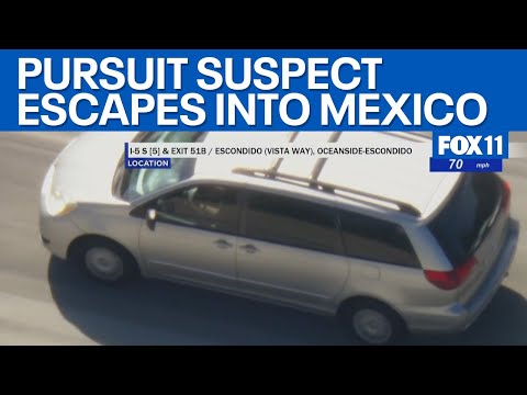 Police chase: CHP in pursuit of stolen minivan in LA