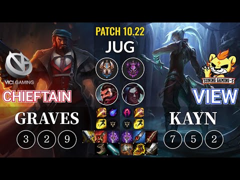 VG Chieftain Graves vs SG-S View Kayn Jungle - KR Patch 10.22