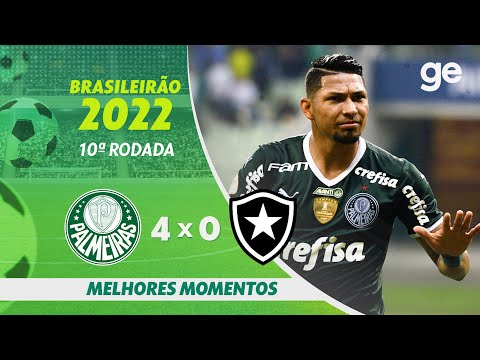 Gols e lances de Palmeiras x Botafogo