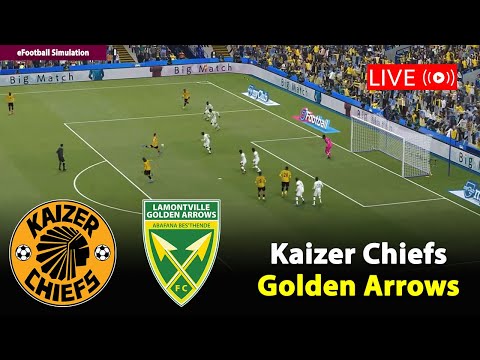 🔴Live- Kaizer Chiefs vs Golden Arrows| South Africa Premiership 2025/26 Match |PES21 Game Simulation