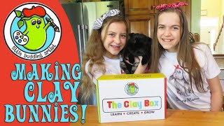 Making Clay Bunnies with The Clay Box! | Crazy8Family