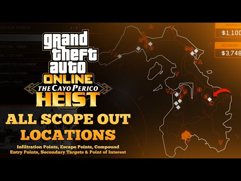 All Scope Out Locations (Intel) In GTA Online's Cayo Perico Heist