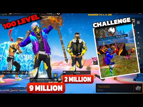 Top Four 100 Level Player vs Satvik and Hakson Pro Gaming 🔥 V Badge Players 😨 Garena free fire