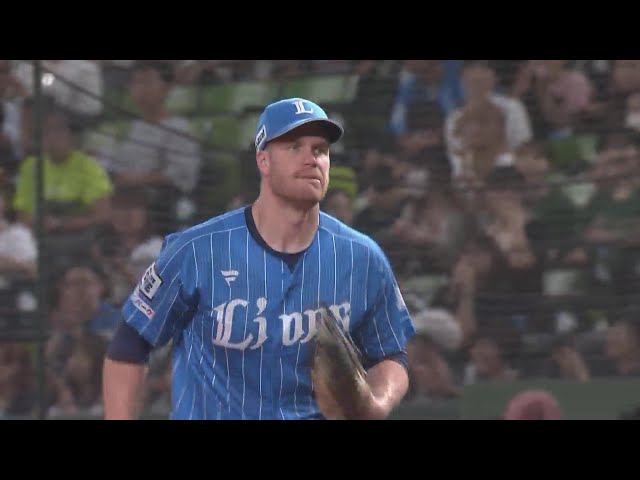 【7回表】一塁線は抜かせない!! ライオンズ・マキノン ガッツ溢れるダイビングキャッチ!! 2023年8月24日 埼玉西武ライオンズ 対 オリックス・バファローズ