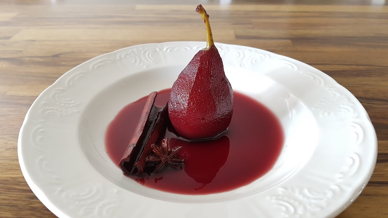 Poached Pears in Red Wine Recipe The Cooking Foodie