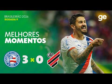 Gols e lances de Bahia x Athletico Paranaense