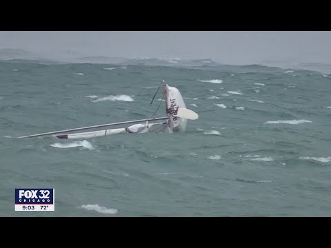 Wicked weather capsizes boats in Lake Michigan