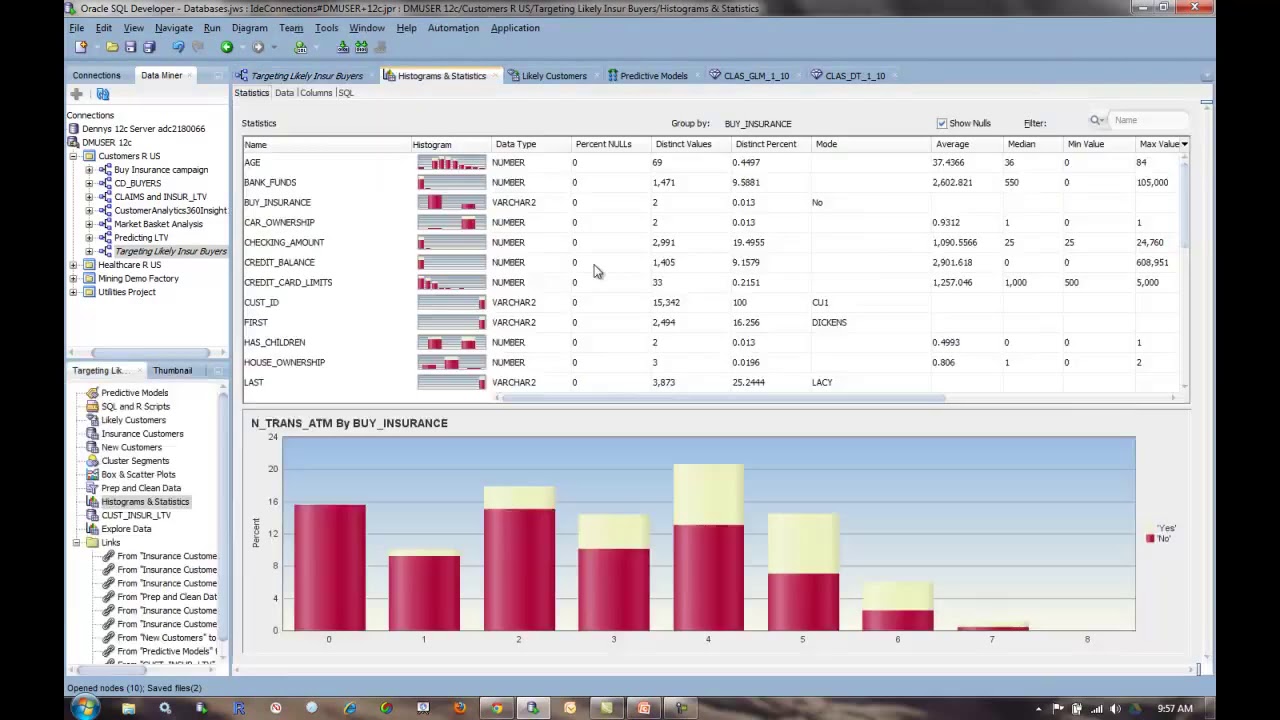 In-Database Data Mining Using Oracle Advanced Analytics for Classification using Insurance Use Case