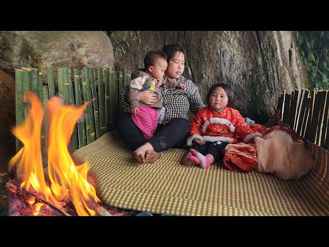 3 days of effort by a single, homeless mother to perfect a sleeping place in a cave @Lydaohoa