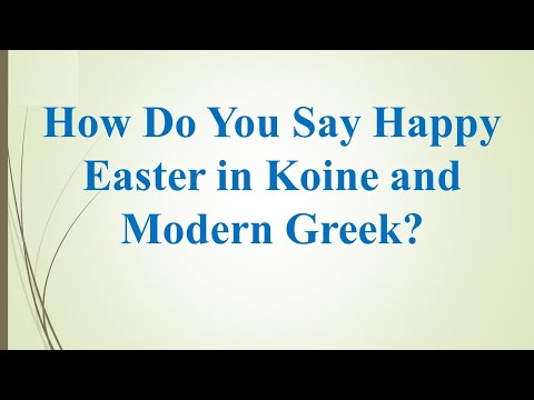 YouTube video about: How to say happy easter in greek?