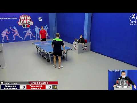08:30 Кирсанов Константин 1-3 Галынский Николай cтол 5 ЮГ-2 04.01.22