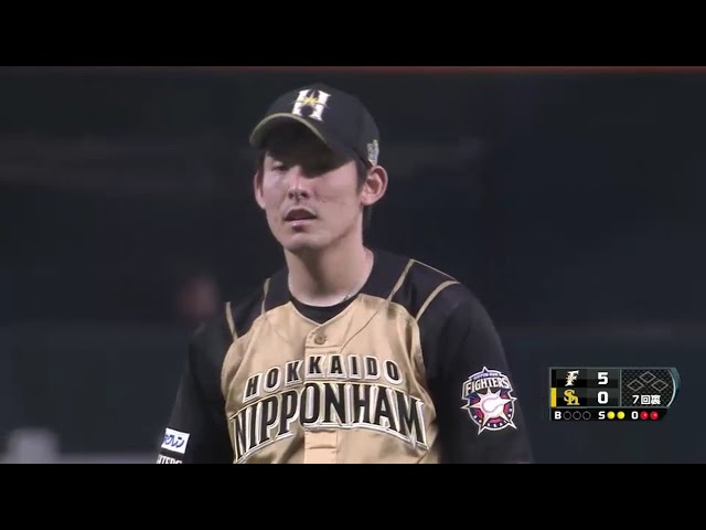 【7回裏】ファイターズ・高梨 強力打線相手に7回11奪三振無失点!! 2016/7/1 H-F