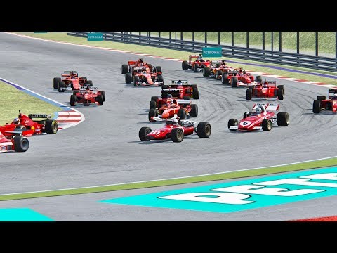 Ferrari F1 2018 vs All Ferrari F1 Cars - Sepang