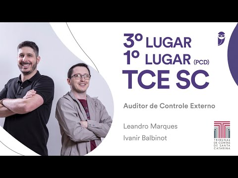 TCE SC: Bate-papo com os aprovados Leandro Marques, Ivanir Balbinot e o coach Kauê Salvaterra