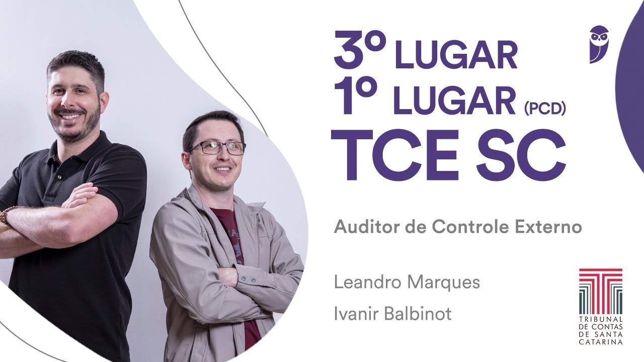TCE SC: Bate-papo com os aprovados Leandro Marques, Ivanir Balbinot e o coach Kauê Salvaterra