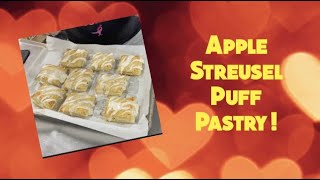 Puff Pastry Treats Apple Streusel!