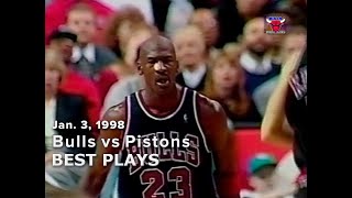 January 3, 1998 Bulls vs Pistons highlights