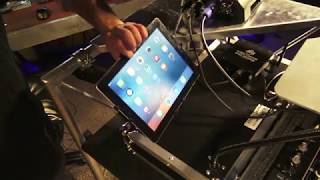 Video thumbnail for ADJ Pro Event Table Custom iPad Swing-Arm Stand With a Bespeco TAB100 & GTA Jr Clamp by briansredd