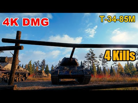 T-34-85M - 4K Damage - 4 Kills - Map: Murovanka - Player: Rumins - Server: EU | World of Tanks