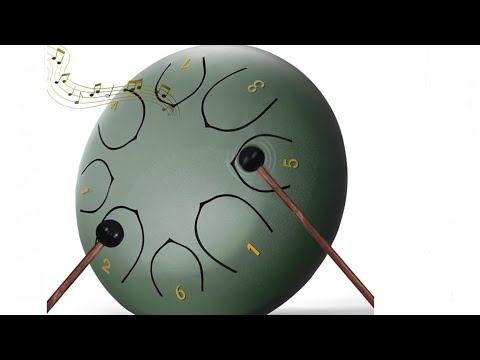 INNOWARMER Rain Drum for Outside Garden, 8 Notes Steel Tongue Chakra Drums