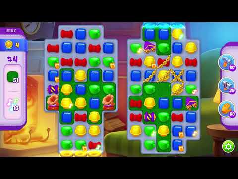 Homescape（夢幻家園）level 3187 沒有使用道具，no boosters