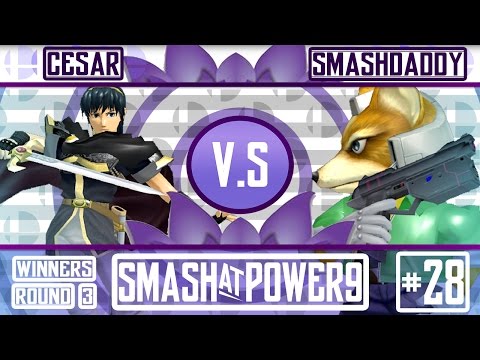 S@P9 #28 - Cesar (Marth) VS Smashdaddy (Fox) - SSBM Winners Round 3