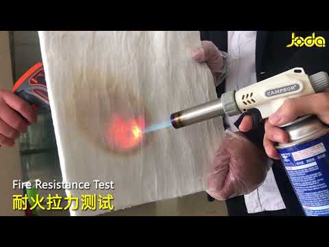 Aerogel heat insulation material combustion test