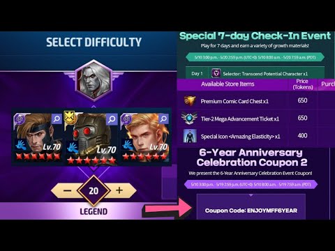 GAMBIT & HUMAN TORCH GOD COMBO - KNULL STAGE 20! - 6 YEARS NEVER ENDING EVENTS! FREE CRYSTALS! - MFF