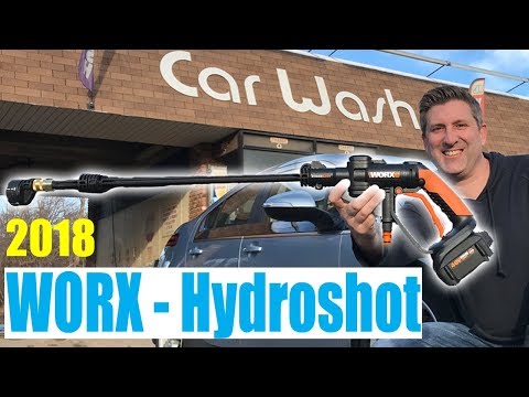 Worx Cordless Hydroshot | Foam Cannon - Car Wash - 2018 Accessories Demo & Review WG640