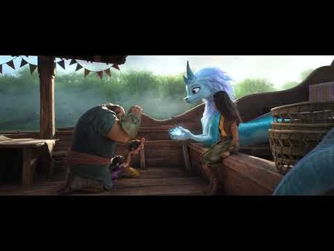 Sisu running in raindrops Raya and the last dragon