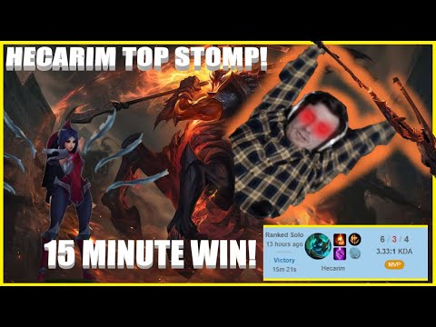 Hashinshin: 15 minute HECARIM TOP destruction!