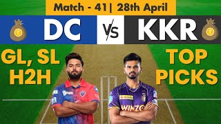 DC vs KKR Dream11 Prediction, Match - 41, 28th April | Indian T20 League, 2022 | Fantasy Gully