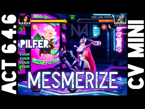 Act 6.4.6 Mesmerize Path and Quake vs Black Widow Claire Voyant Miniboss