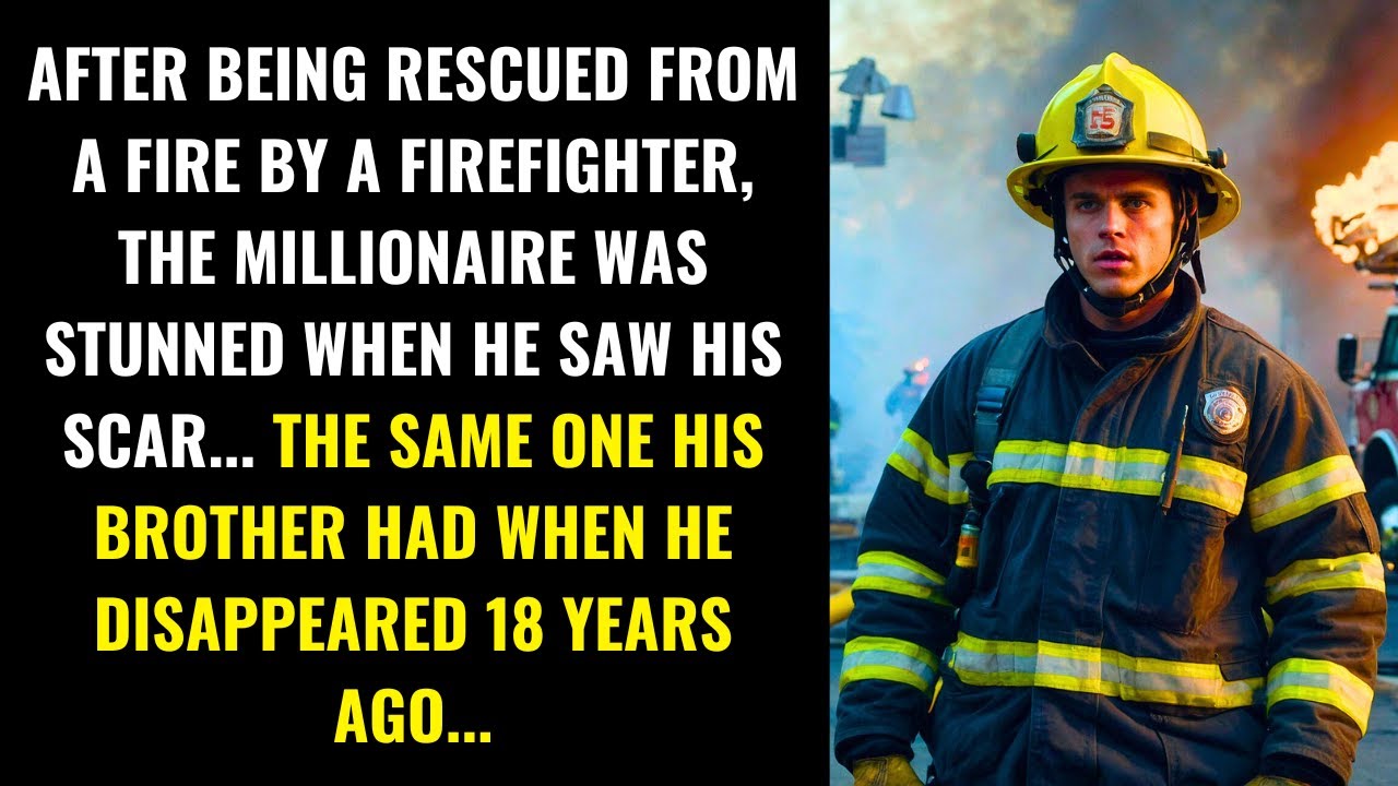 MILLIONAIRE WAS STUNNED WHEN HE SAW THE FIREFIGHTER'S SCAR... IDENTICAL TO HIS MISSING BROTHER'S...