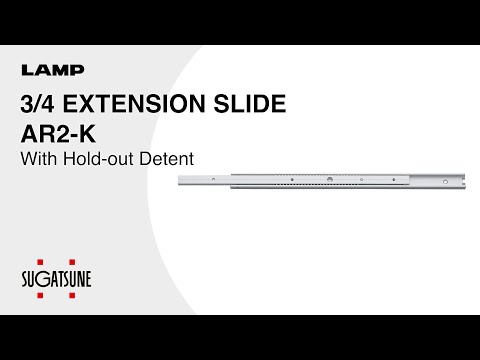 [QUICK DEMO] 3/4 EXTENSION SLIDE AR2-K With Hold-out Detent - Sugatsune Global