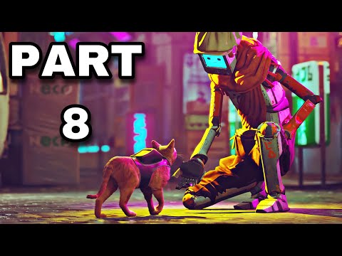 STRAY Walkthrough Gameplay Part 8 - Midtown (FULL GAME)