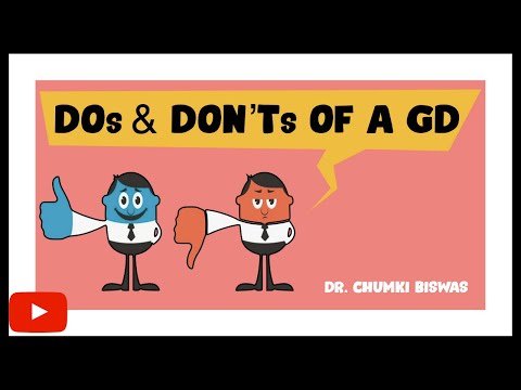 Dos and Don'ts of a GD - A Course on Employability Skills
