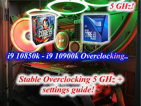Overclock i9 10850k, i9 10900k 5 GHz