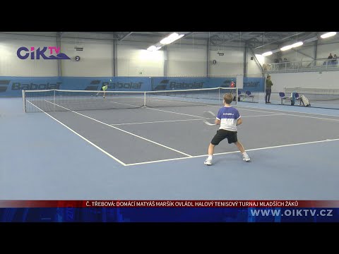 Česká Třebová: Domácí Matyáš Maršík ovládl halový tenisový turnaj mladších žáků
