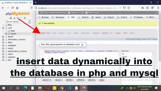 How to insert data dynamically in mysql using php || insert data in database using php ||