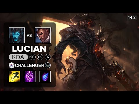 Lucian vs Kalista ADC - KR Challenger - Patch 14.2 Season 14