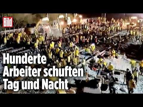 Zeitraffer-Baustelle: Arbeit von Wochen in 2 Tagen erledigt | China