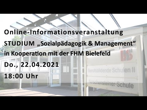Online-Informationsveranstaltung Studium "Sozialpädagogik & Management"