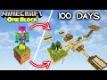 I Survived 100 DAYS In ONE BLOCK Minecraft