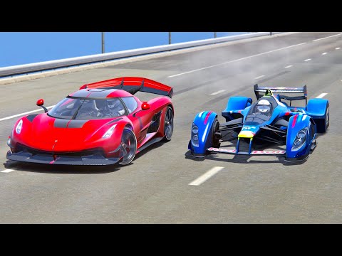 Koenigsegg Jesko with SuperSonic Engine vs Red Bull X2010 - Drag Race 20 KM